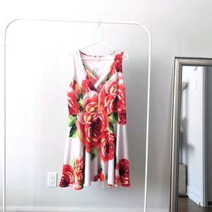 K + Glam Floral 2x Dress Plus Size